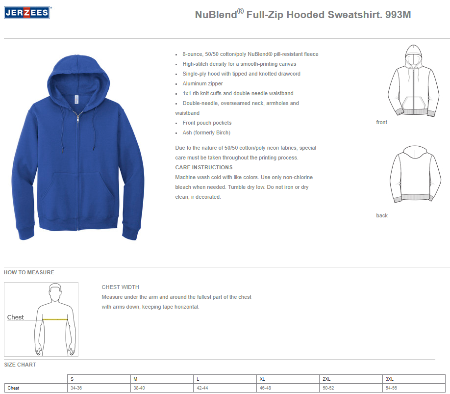 Chester Staff Full Zip Hoodie