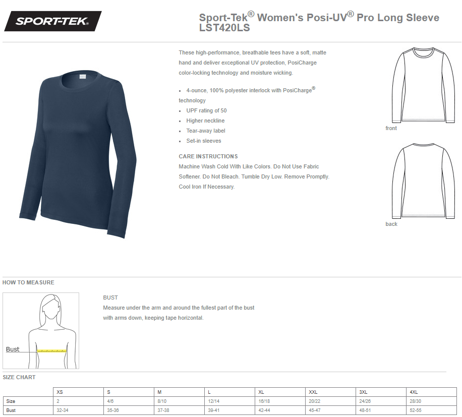 LC Tiger Tennis Ladies Performance Long Sleeve