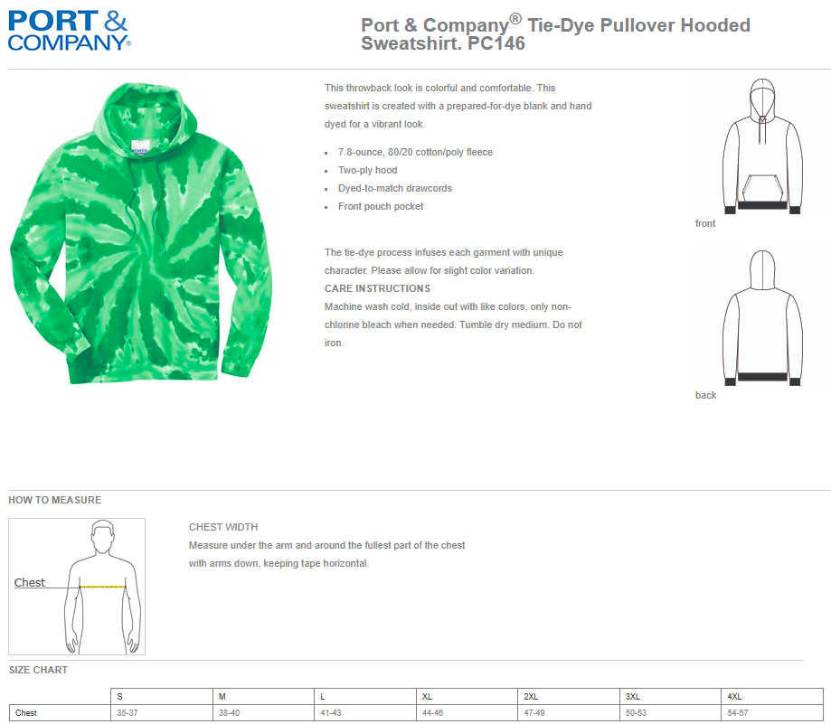 Hawks PTO Tie Dye Hoodie