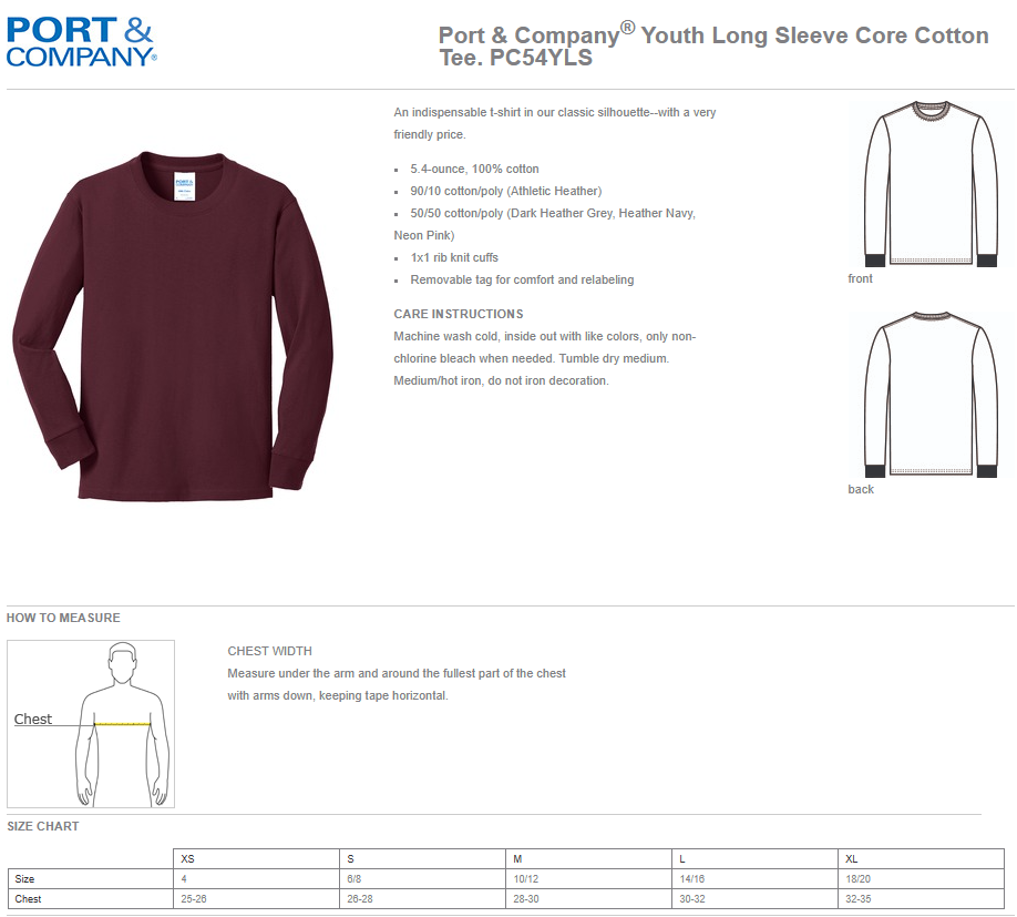 Ponderosa Unisex Youth Long Sleeve T-shirt