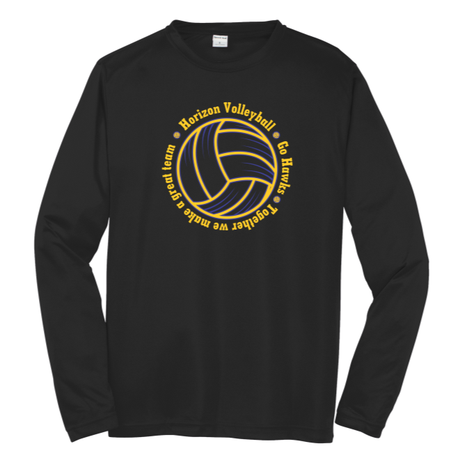 Hawks Volleyball Long Sleeve Performance T-shirt