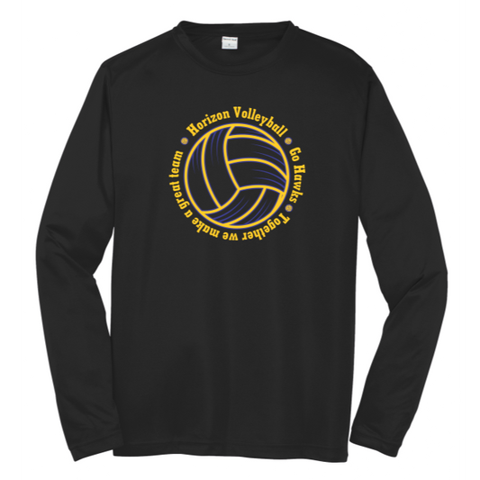 Hawks Volleyball Long Sleeve Performance T-shirt