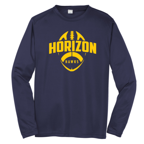 Hawks Football Long Sleeve Performance T-shirt