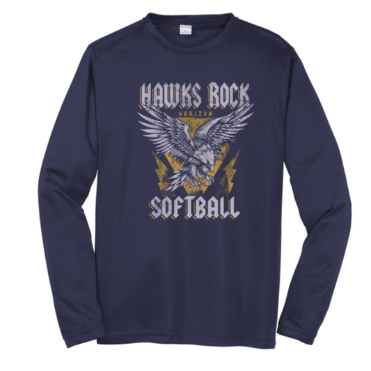 Hawks Softball Long Sleeve Performance T-shirt