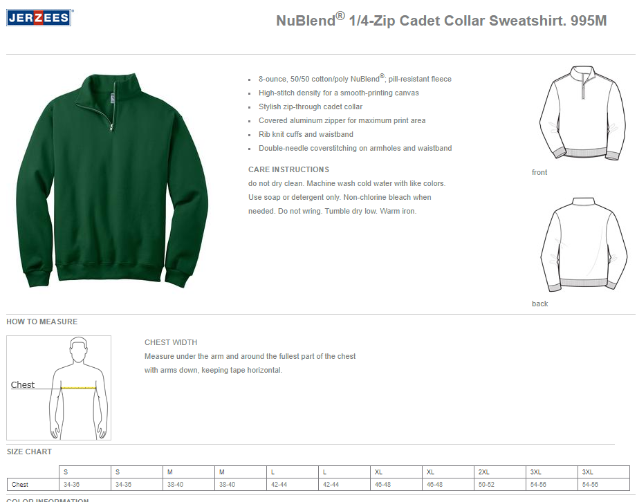 Horizon Staff Embroidered 1/4 Zip